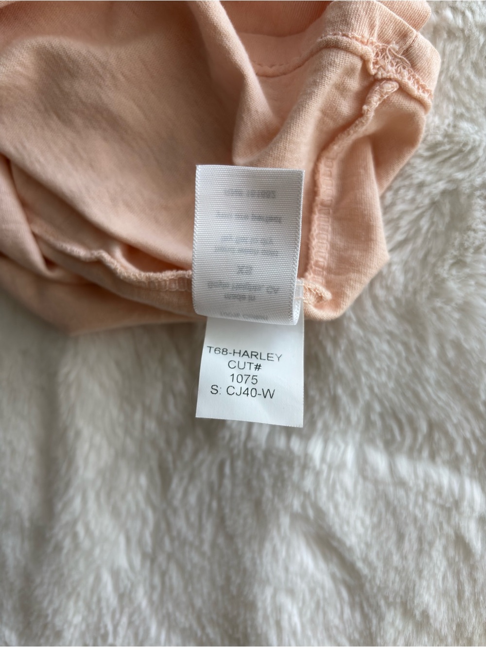 PerfectWhiteTee Harley Tee in Peaches and Cream T68 Size XS Casual Boxy Cotton - Picture 8 of 10